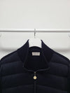 Navy high neck wappen logo knit zip up L - MONCLER - BALAAN 2