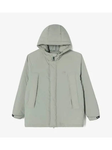 Men s long length padded hooded jumper light gray - LACOSTE - BALAAN 1