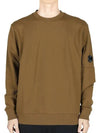 Diagonal Raised Fleece Lens Sweatshirt Toffee - CP COMPANY - BALAAN 3