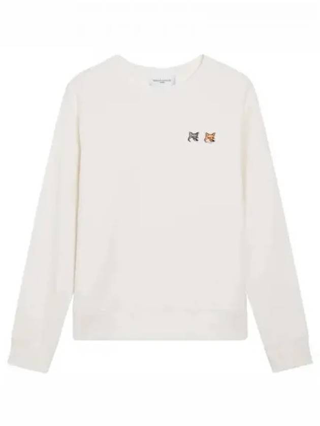 Double Fox Head Patch Classic Sweatshirt Ecru - MAISON KITSUNE - BALAAN 2