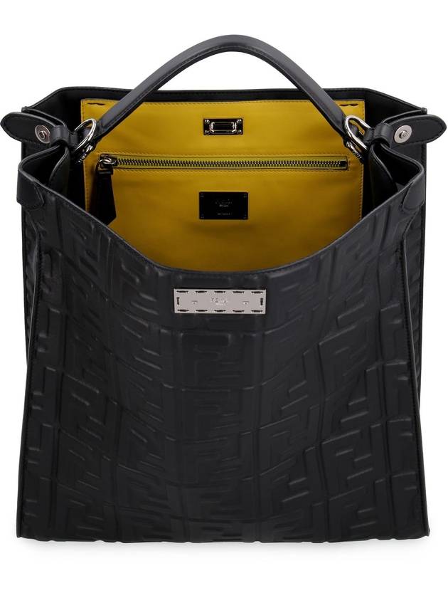 Peekaboo FF Embo Cross Tote Bag Black - FENDI - BALAAN 6