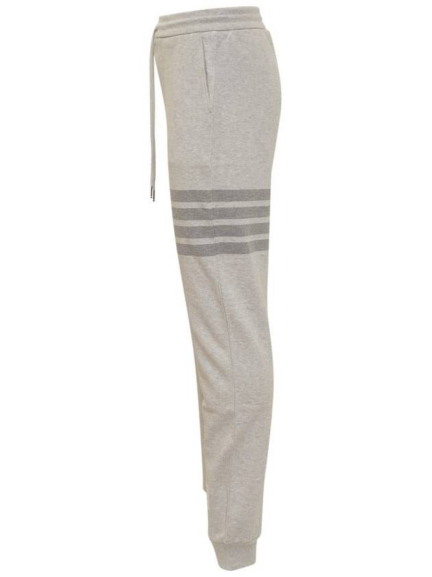 Men's Diagonal Training Cotton Track Pants Grey - THOM BROWNE - BALAAN 4