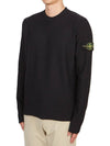 Wappen Patch Crew Neck Knit Top Black - STONE ISLAND - BALAAN 3