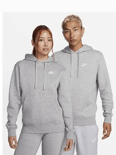 Club Fleece Pullover Hoodie Grey - NIKE - BALAAN 2