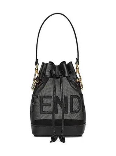 Montresor mesh mini bucket bag shoulder black 270106 - FENDI - BALAAN 1