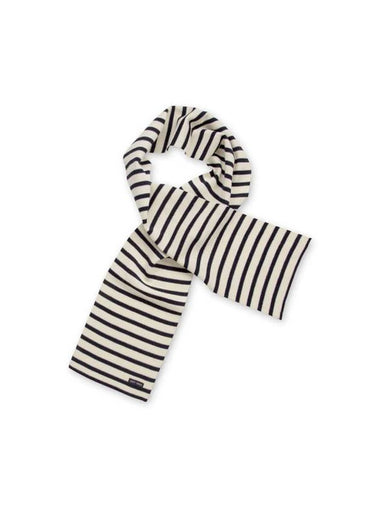 Rayee Stripe Muffler Ecru Marine - SAINT JAMES - BALAAN 1