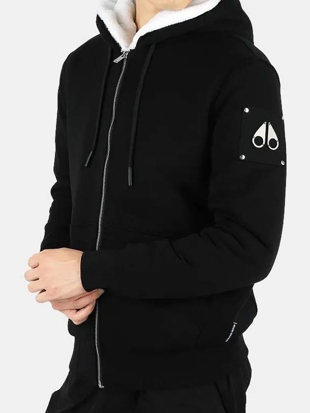 Classic Bunny Zip Up Hoodie White Lining Black - MOOSE KNUCKLES - BALAAN 3