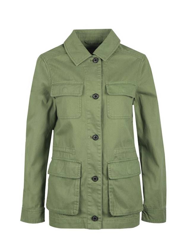 Women's Lola Casual Jacket Green Lola Washed Casual Jacket - BARBOUR - BALAAN 4