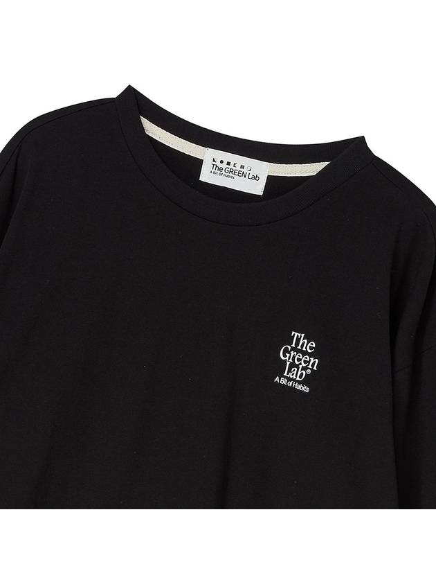 Essential Crop Long Sleeve T-Shirt Black - THE GREEN LAB - BALAAN 3