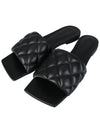 Padded Quilted Slippers Black - BOTTEGA VENETA - BALAAN 3