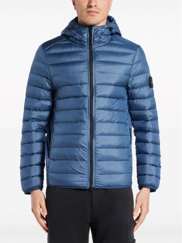 Loom Woven Chambers R Nylon Down TC Light Hoodie Down Jacket Avio Blue - STONE ISLAND - BALAAN 5