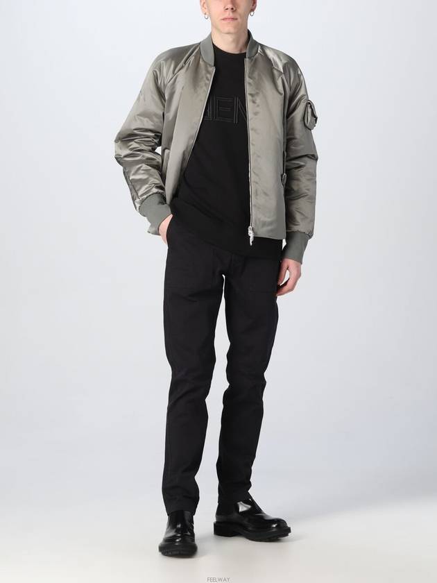 Men's Nylon Bomber Jacket Grey - FENDI - BALAAN 8