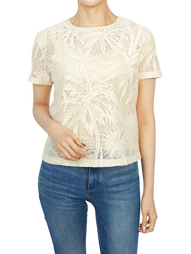 Lettera Short Sleeve T-Shirt Ivory - MAX MARA - BALAAN 6