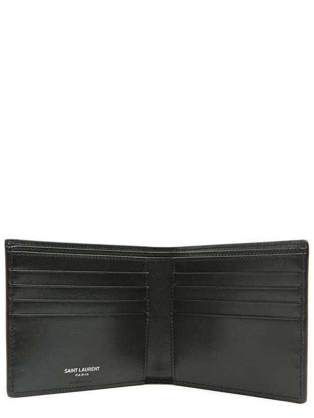 East/West Wallet In Smooth Leather Black - SAINT LAURENT - BALAAN 4