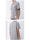 Side Slit Three Stripe Tab Short Sleeve Polo Shirt Grey - THOM BROWNE - BALAAN 6