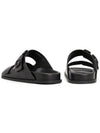 V Logo Signature Leather Slippers Black - VALENTINO - BALAAN 7