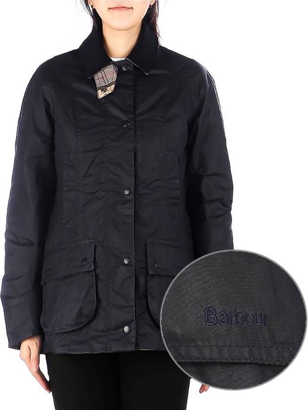 Beadnell Wax Jacket Navy - BARBOUR - BALAAN 2