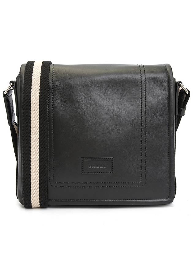 Terlago Logo Leather Messenger Bag Black - BALLY - BALAAN 2