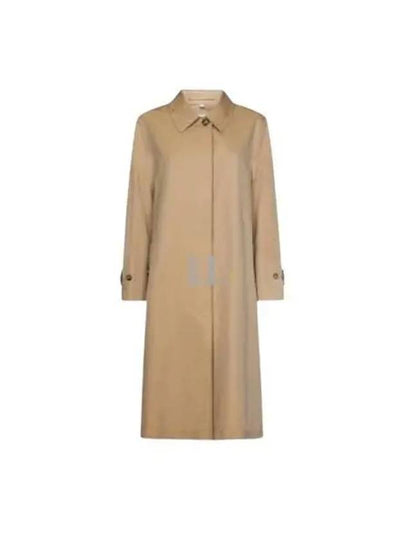 Women's Gathered Panel Tropical Gabardine Car Trench Coat Honey - BURBERRY - BALAAN 2