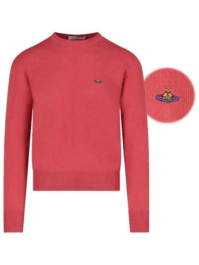 ORB Logo Cashmere Cotton Knit Top Coral Red - VIVIENNE WESTWOOD - BALAAN 2