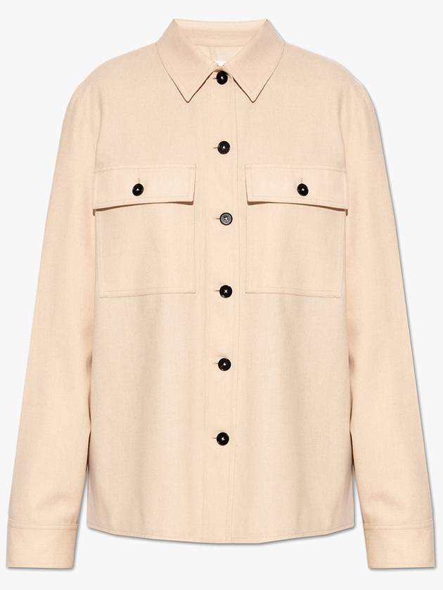 Wool Long Sleeve Shirt Cream - JIL SANDER - BALAAN 2