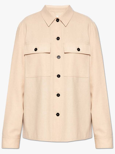 Wool Long Sleeve Shirt Cream - JIL SANDER - BALAAN 2