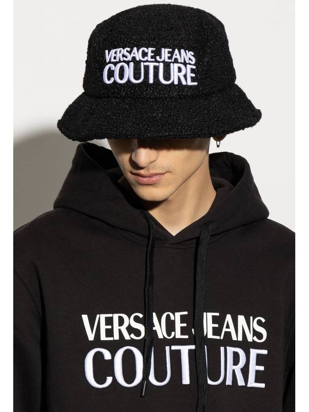 Versace Jeans Couture Hat With Embroidered Logo, Men's, Black - VERSACE - BALAAN 2