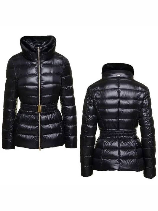 Women's Claudia Goose Down Jacket Ecofur Black - HERNO - BALAAN 2