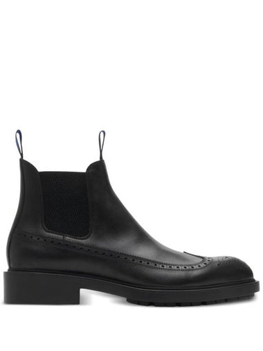 Leather Loch Chelsea Boots Black - BURBERRY - BALAAN 1