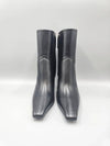 Leather Heel Middle Boots Black - GUCCI - BALAAN 3