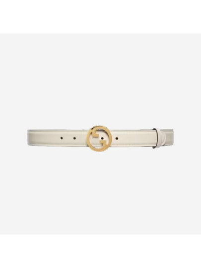 Blondie Leather Belt White - GUCCI - BALAAN 2