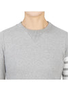 Engineered 4 Bar Stripe Loopback Jersey Knit Crewneck Sweatshirt Light Grey - THOM BROWNE - BALAAN 7