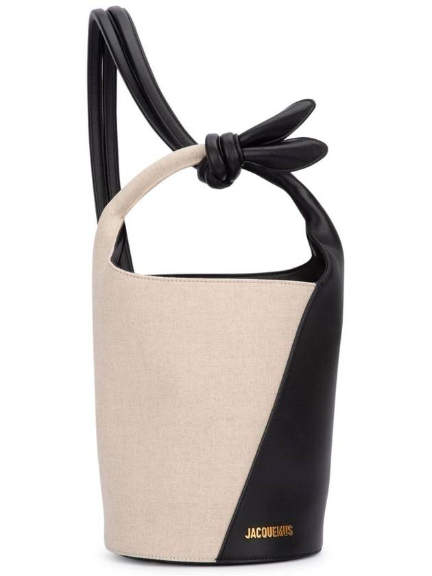 Le Petit Tourni Tote Bag Black Greige - JACQUEMUS - BALAAN 2