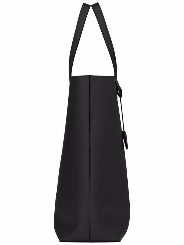 Logo Soft Leather Bold Tote Bag Black - SAINT LAURENT - BALAAN 5