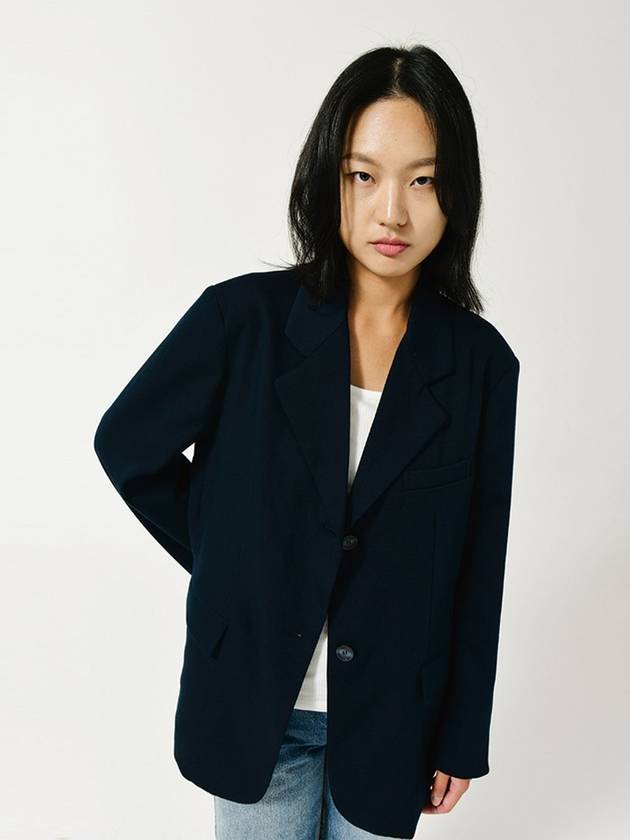 Over Fit Modern Blazer Jacket NAVY - LE SOLEIL MATINEE - BALAAN 5