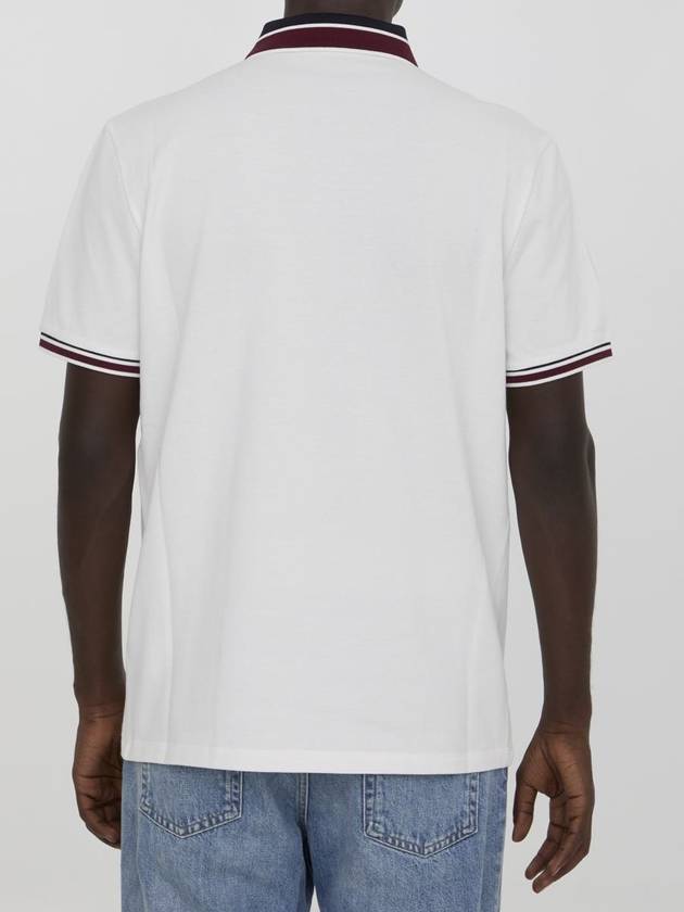 Logo Patch Polo Shirt White - MONCLER - BALAAN 5