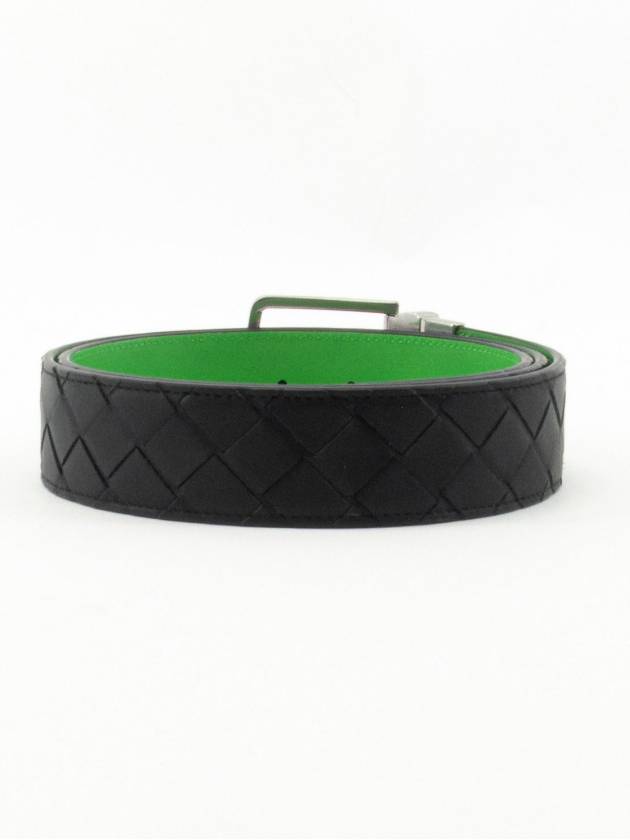 Intrecciato Reversible Leather Belt Black Parakit - BOTTEGA VENETA - BALAAN 5