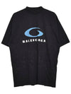 Logo Print Cotton Short Sleeve T-Shirt Black - BALENCIAGA - BALAAN 2