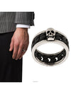Men's Non-Colored Skull Chain Ring Ring Black Silver - ALEXANDER MCQUEEN - BALAAN.