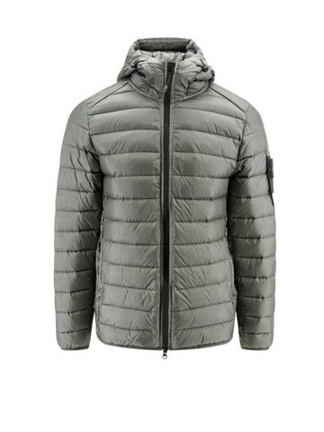 Loom Woven Chambers R Nylon Down TC Light Hoodie Down Jacket Green - STONE ISLAND - BALAAN 1