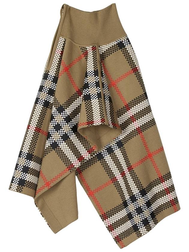 Kids Vintage Check Half Neck Wool Cape Coat Beige - BURBERRY - BALAAN 4