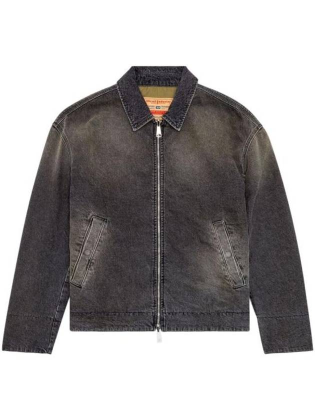 D Stack S Reversible Denim Jacket Black - DIESEL - BALAAN 2