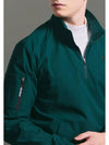 Men s Fleece Lined High Neck Half Zip Up Windbreaker Dark Green - CLEVELAND GOLF - BALAAN 3