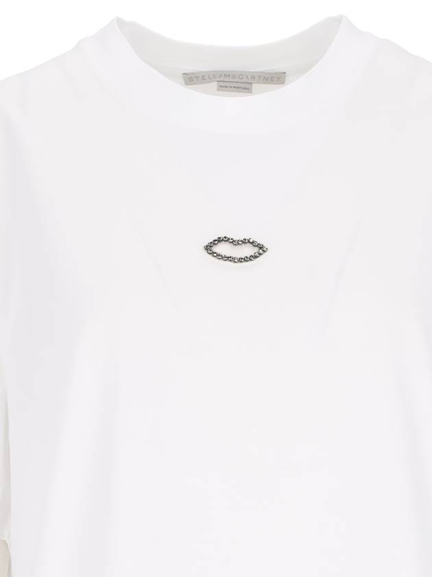 Crystal Lips Short Sleeve T Shirt White - STELLA MCCARTNEY - BALAAN 4