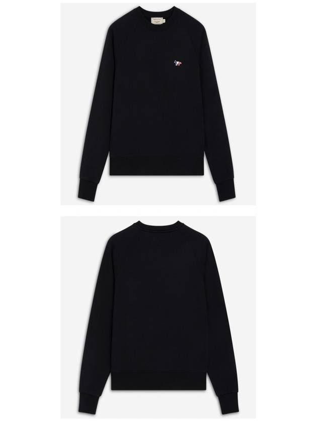 Tricolor Fox Patch Adjusted Sweatshirt Black - MAISON KITSUNE - BALAAN 5