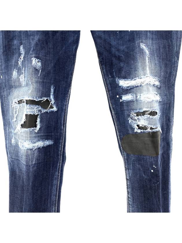 Pocket Stud Skater Straight Jeans Blue - DSQUARED2 - BALAAN 4