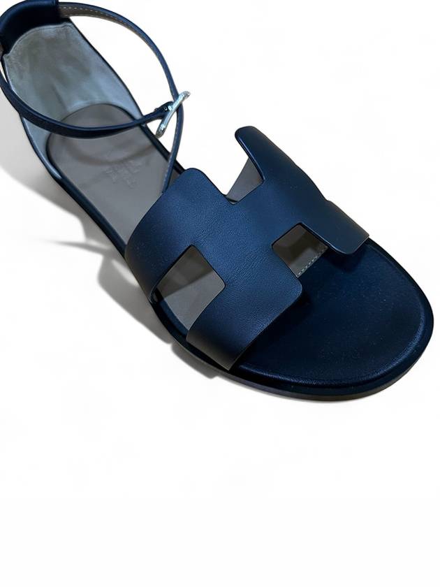 Santorini Sandal Calfskin & Noir - HERMES - BALAAN 5