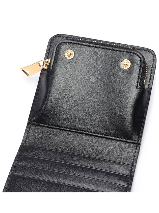 Intrecciato Tri-Fold Card Wallet Black - BOTTEGA VENETA - BALAAN 7