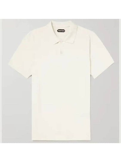 Tennis Short Sleeve PK Shirt White - TOM FORD - BALAAN 2