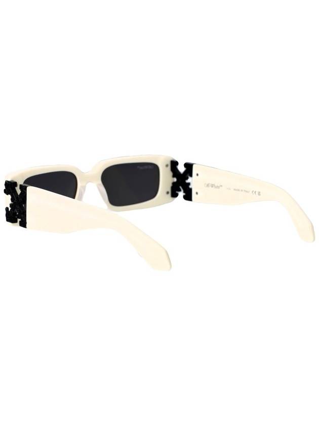 Roman rectangular frame sunglasses OERI098F23PLA0010107 - OFF WHITE - BALAAN 5